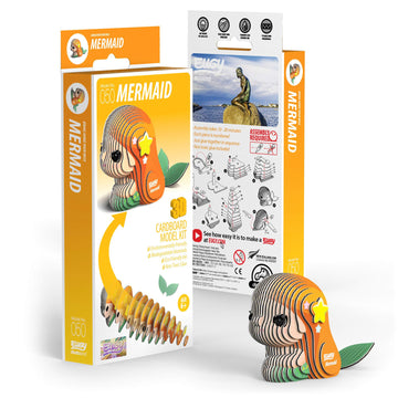 Eugy Mermaid 3D Puzzle, 25 Piece Eco-Friendly Educational Toy Puzzles For Boys, Girls & Kids Ages 6+