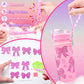 ASIOWELY Decorate Your Own Water Bottle Kits for Girls Age 4-6-8-10, Pink Bow Pattern Diamond Painting Art and Crafts for Boys A