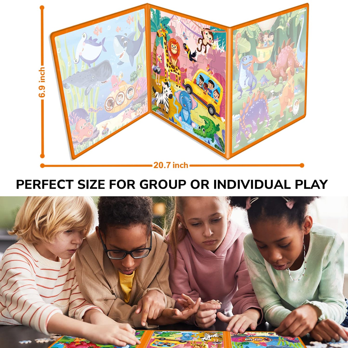 Quokka Magnetic Puzzles For Kids Ages 4-6 - 36 Pieces Sudoku Toddler Puzzles Ages 2-4 - Travel Puzzle For Kids Ages 3-5 - Animal Jungle Sea Toddler Travel Toys - Car Airplane Road Trip Games