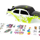 Summitlink Custom Body Compatible For 1/10 1/8 Scale Rc Car Or Truck (Truck Not Included) (Muddy Green Over White/Black)