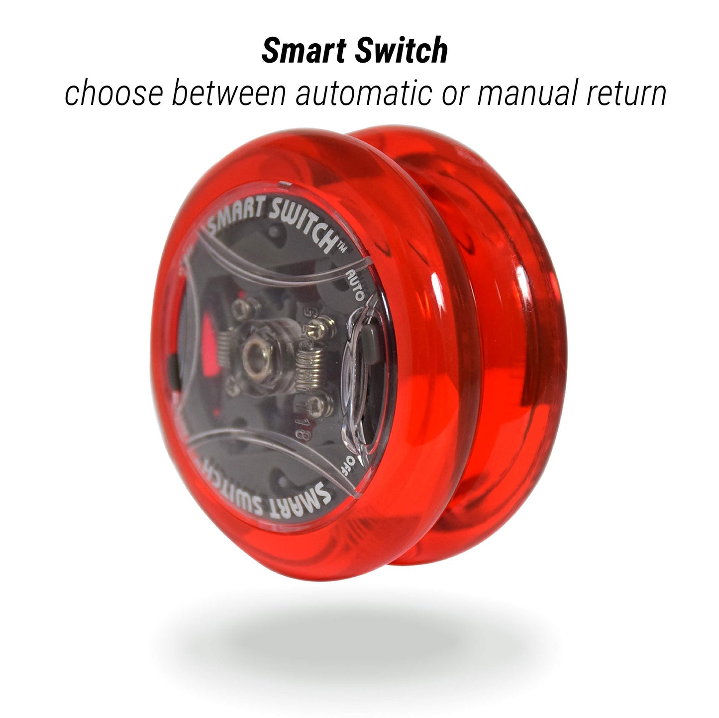 Yomega Power Brain Xp Yoyo - Professional Yoyo With A Smart Switch Which Enables Players To Choose Between Auto-Return And Manual Styles Of Play. + Extra 2 Strings & 3 Month Warranty (Red)