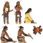 Woodland Scenics SP4443 1.5-Inch Scene Setters Figurine  Native Americans  5/Pack