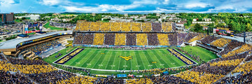 Masterpieces Sports Puzzle - Stadium Panoramic 1000 Piece Jigsaw Puzzle For Adults - West Virginia Mountaineers Ncaa Stadium Panoramics Center View - 13'X39'