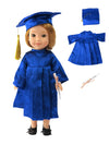 American Fashion World Blue Graduation Outfit for 14-Inch Dolls | enhanced Quality & Trendy Design | Dolls Clothes | Outfit Fashions for Dolls for Popular Brands