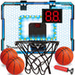Basketball Hoop Indoor With Led Lights, Basketball Toys Gifts For 5 6 7 8 9 10+ Year Old Boys Kids, Indoor Over The Door Mini Ba