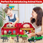 Farm Animals Toys For 1 2 3 Year Old Toddlers Girls Boys, Big Red Barn Farm Playset With Figures Animals And Tractor Toys For Ki