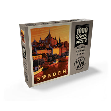 MyPuzzle Sweden: Stockholm  Vintage Poster - enhanced 1000 Piece Jigsaw Puzzle for mature-themeds