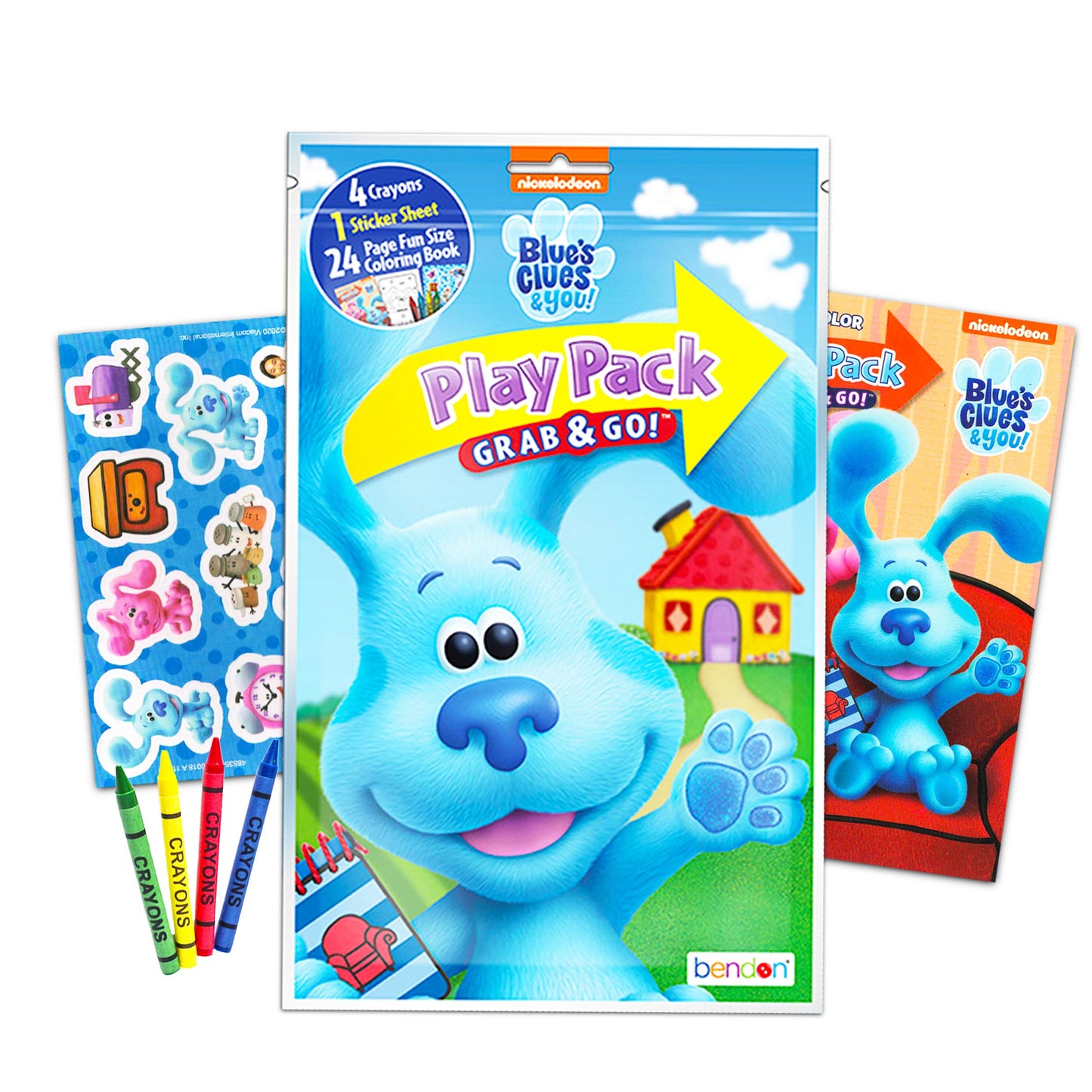Nickelodeon Blues Clues Coloring Book Set - 29 Piece Mess-Free Play Pack with Magic Pen, Crayons, Stickers, Fun-size Activity Book