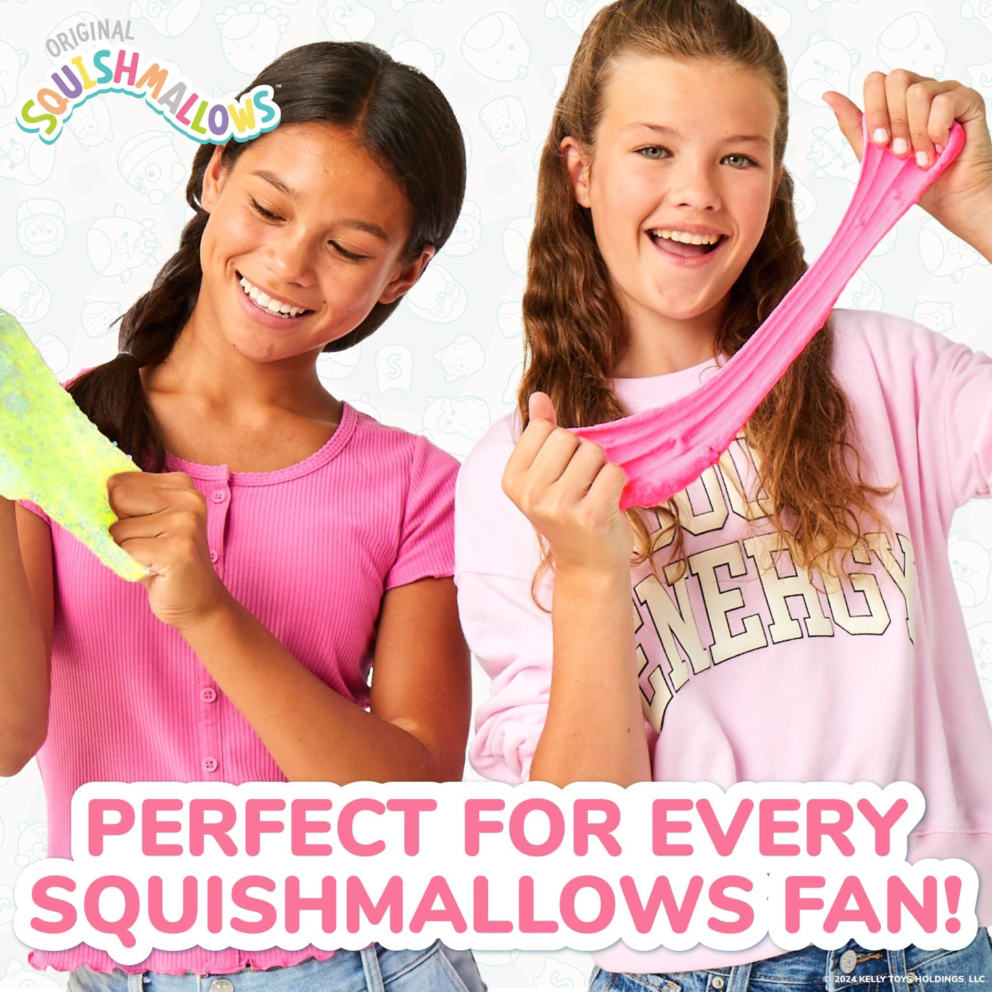 Squishmallows Original Ultimate Slime Mix'Ins, 10-Pack, Glitter & Cloud Slime, 8 Fun Slime Add Ins, Pre-Made Slime For Kids, Crunchy Slime, Slime Bulk, Great 6 Year Old Toys, Super Soft Sludge Toy