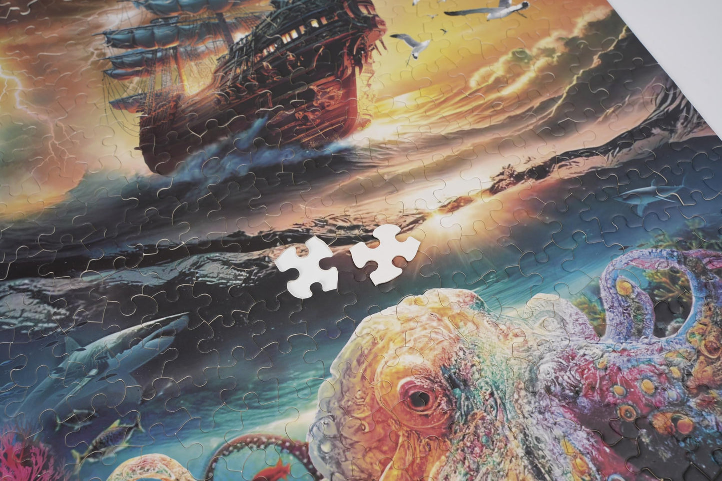 Lztangguo 500 Piece Jigsaw Puzzle - Nautical Octopus Design, Challenging Paper Puzzle, Colorful Artwork for Adults