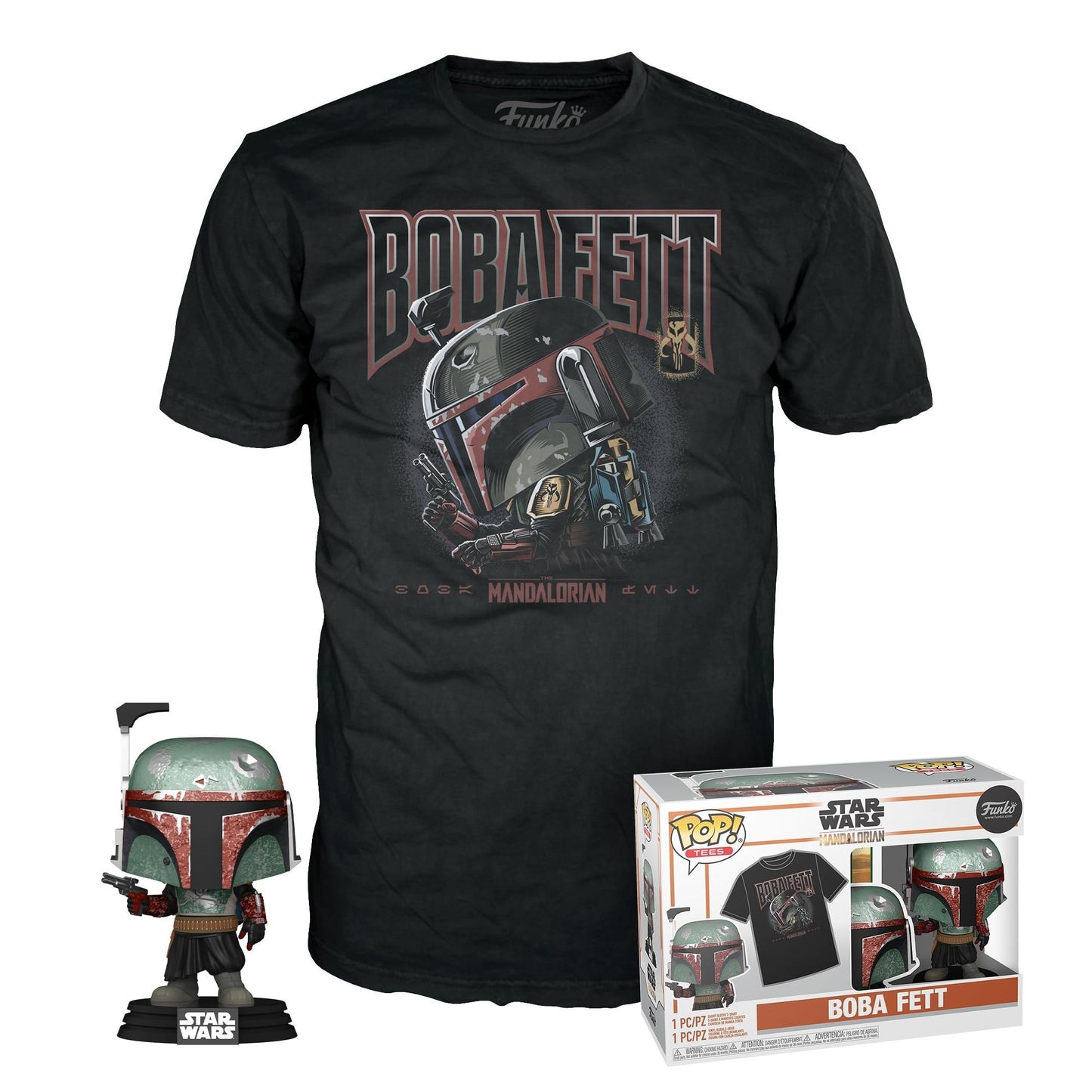 Funko Pop & Tee: Sw- Boba Fett- L