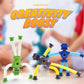 Boxgear 4 Pieces Led Shape Changing Robot Toy, Telescopic Pop Tubes Fidget Toys, Sensory Toys For Girls Boys (Robot)