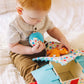 Melissa & Doug Wooden Surprise Gift Box - 5-Piece Infant Toy Set, Tactile Sensory, Kids Size, White, Model 30731