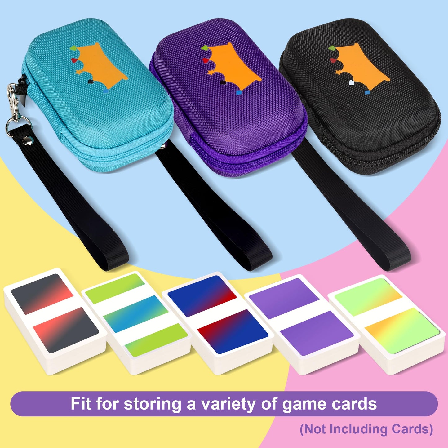 Meetikar Travel Card Games Case Compatible With Card Games Set, Hard Carrying Card Case Compatible With Uno And Phase 10 Playing