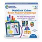 Learning Resources MathLink Cubes Puzzle Challenge - Medium Multicolor Plastic Model LER9336