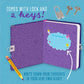 Peaceable Kingdom Secrets, Dreams And Wishes Glow In The Dark 6.25' Lock And Key, Lined Page Diary For Kids