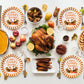 Friendsgiving Paper Plates, 50 Count Disposable Thanksgiving Dinner Plates, Happy Friendsgiving Party Decor Supplies, Funny Fall