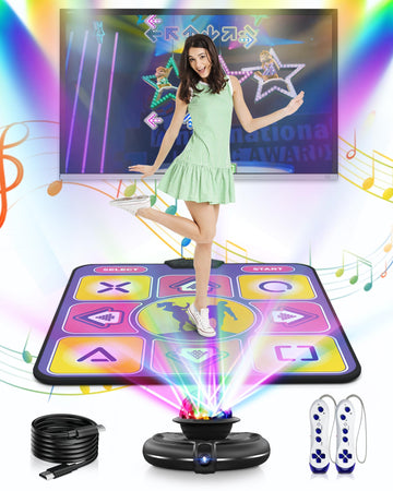 Acelufly Dance Mat, Eletrionic Dance Mat With Multiple Modes, Non-Slip Dance Mat For Tv With Hd Camera, Musical Dance Game Mat For Girls Boys, Christmas/Birthday/Valentine'S Day Gifts For Kids Adults