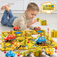 Beby Buty 64 Pcs Puzzle City Race Cars Track Set Toys For Kids Boys, Puzzle Racer Kids Car Track Set Ages 3-5 4-6, Toys Gifts Fo