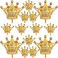 14PCS Crown Balloons Gold Foil Crown Balloon for Birthday Wedding Party Baby Shower Decorations 4 Giant and 10 Mini Size