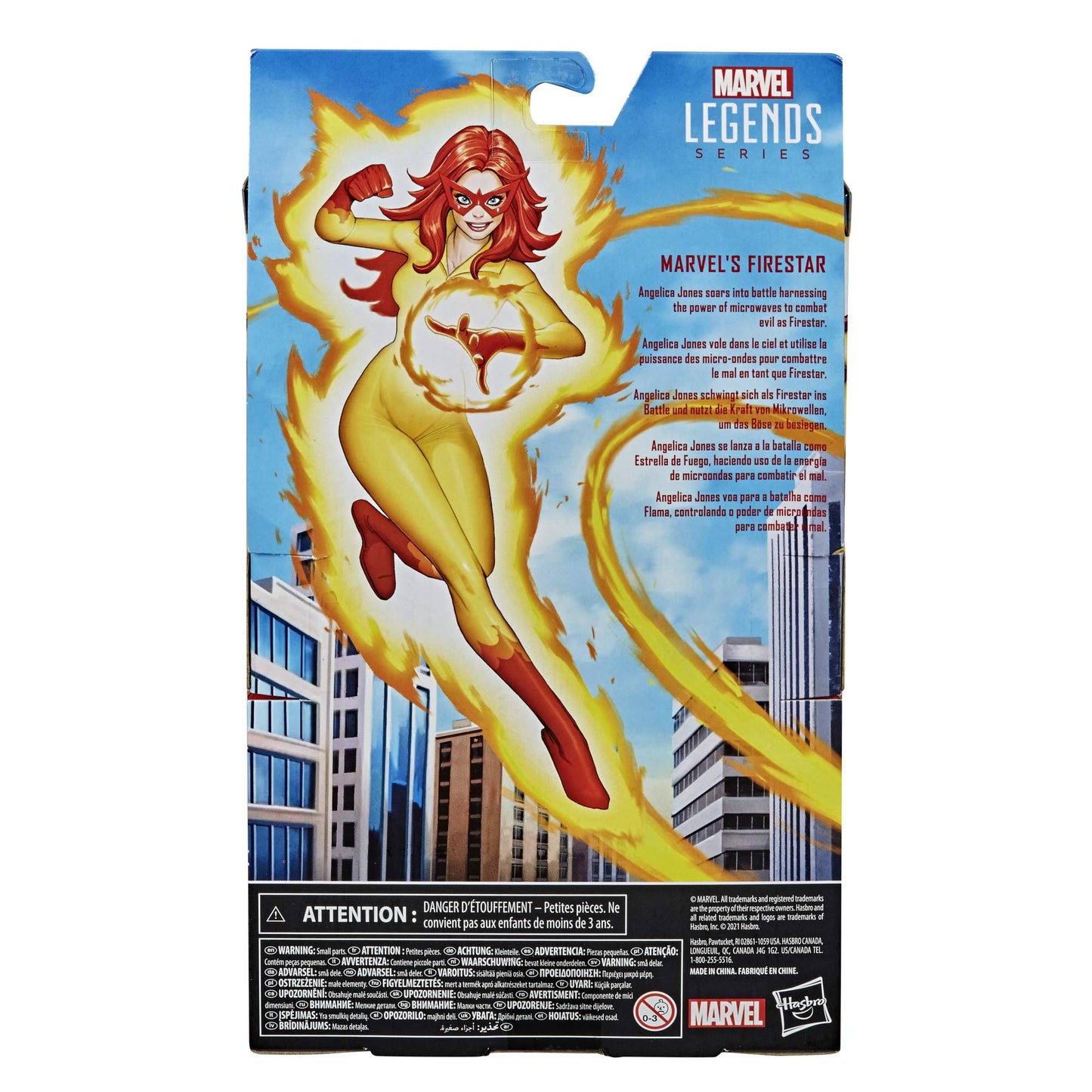 Marvel Legends Firestar Action Figure - 6-Inch, Multicolor, Plastic, Model F02125L0