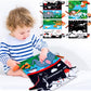Aboosam Tummy Time Baby Mirror Toys 0-6 6-12 Months - Montessori Infant Toys Brain Development With Crinkle Cloth Book And Teether - High Contrast Newborn Sensory Toys For Babies Boys Girls Gifts