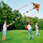 Sgftre Red Large Delta Kites Easy To Fly For Kids Outdoor Activities Ages 4-8