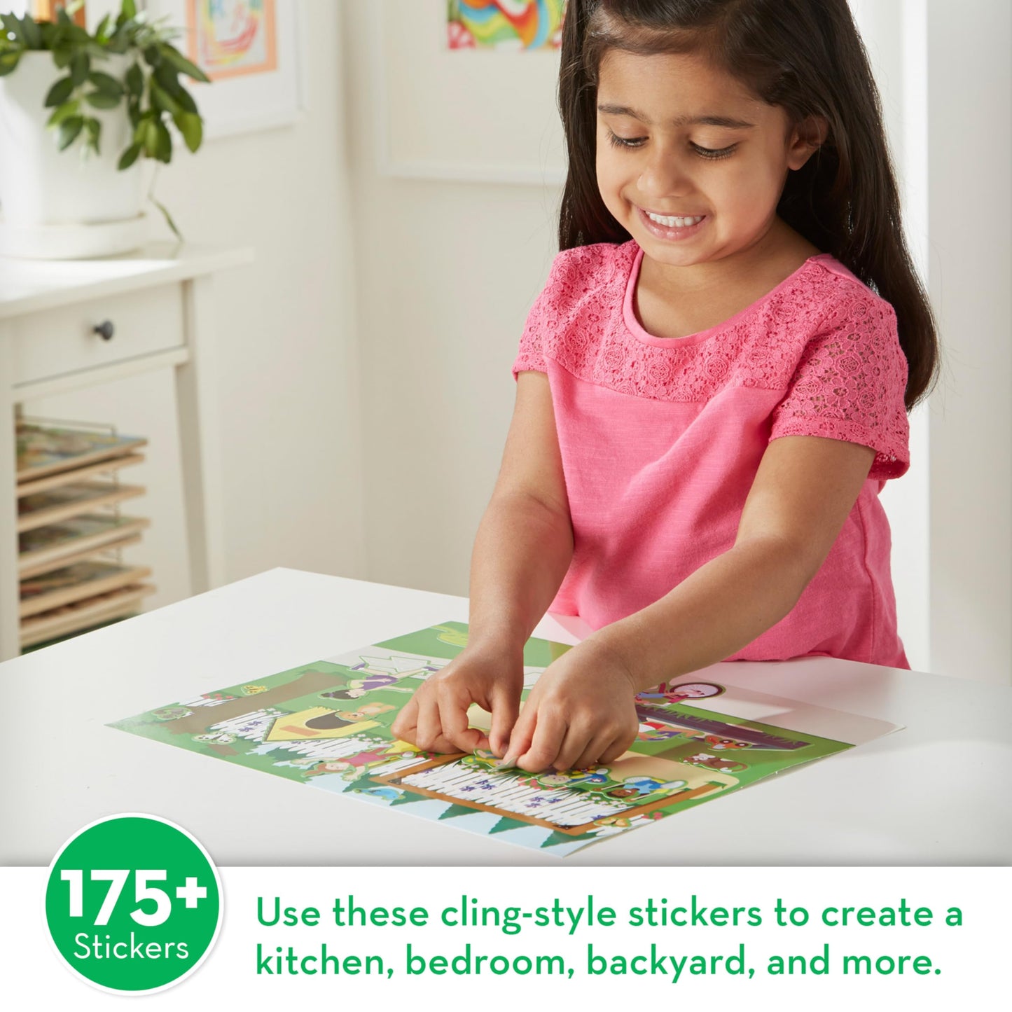 Melissa & Doug Reusable Sticker Pad Set: Play House - 175+ Reusable Stickers