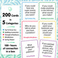 200 Safe, Trauma-Informed Conversation Starter Cards For Stronger Families - Build Support, Trust And Connection While Promoting A Sense Of Safety - Parents Adults Children'S Therapy Icebreaker Game