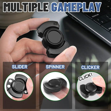Fidget Spinner Toy for mature-themed  3 in 1: Slider Clicker Spinner  Metal Magnetic Figette for Autism ADHD Autistic Quiet Desk Office Stress Anxiety Relief Items Classroom Cool Gadget Gift for Teen Boys Kid