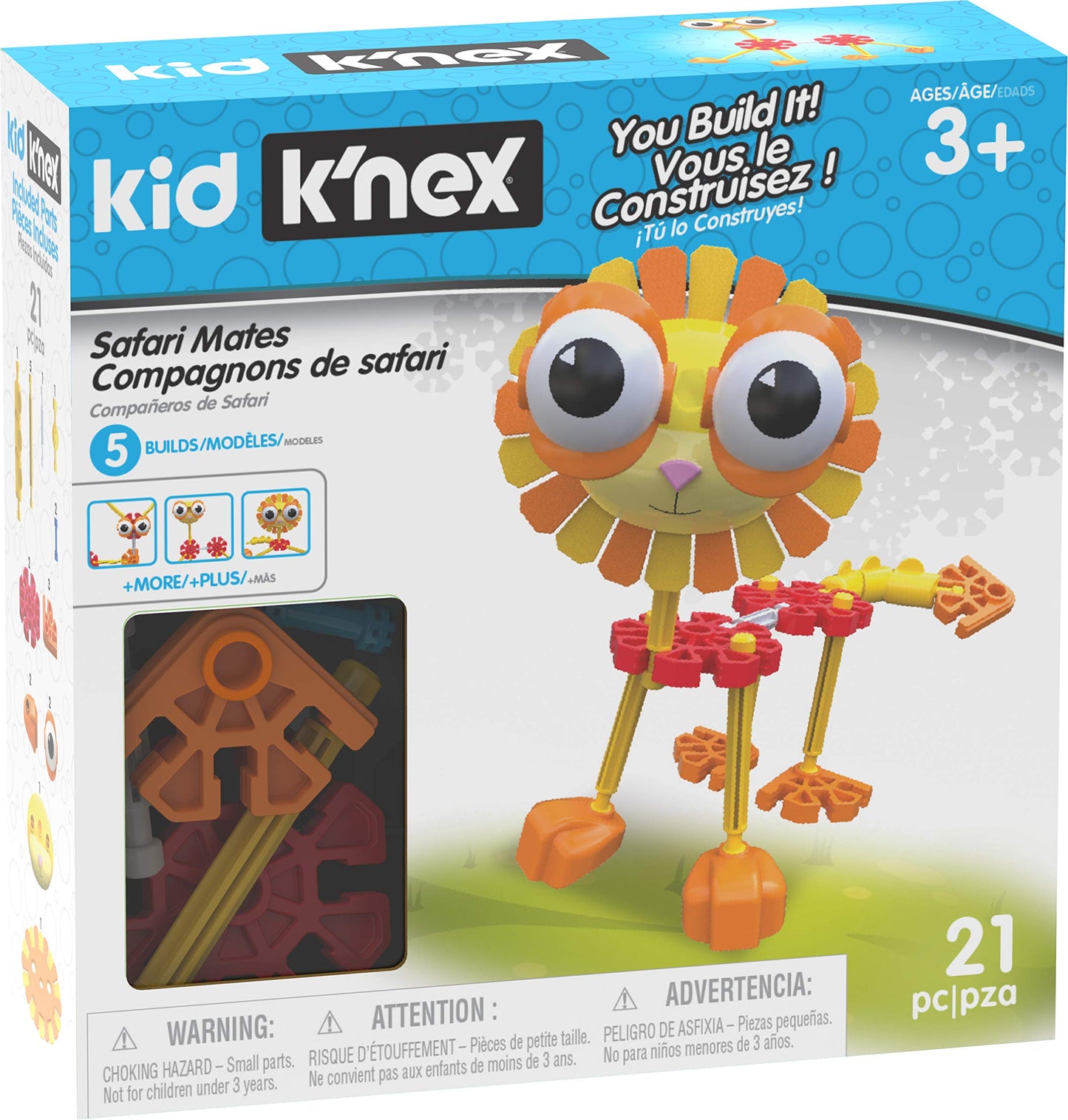 K'Nex Kid Safari Mates Building Set‚ 21 Pieces, Stem Building, Kid Construction Set‚ Ages 3+
