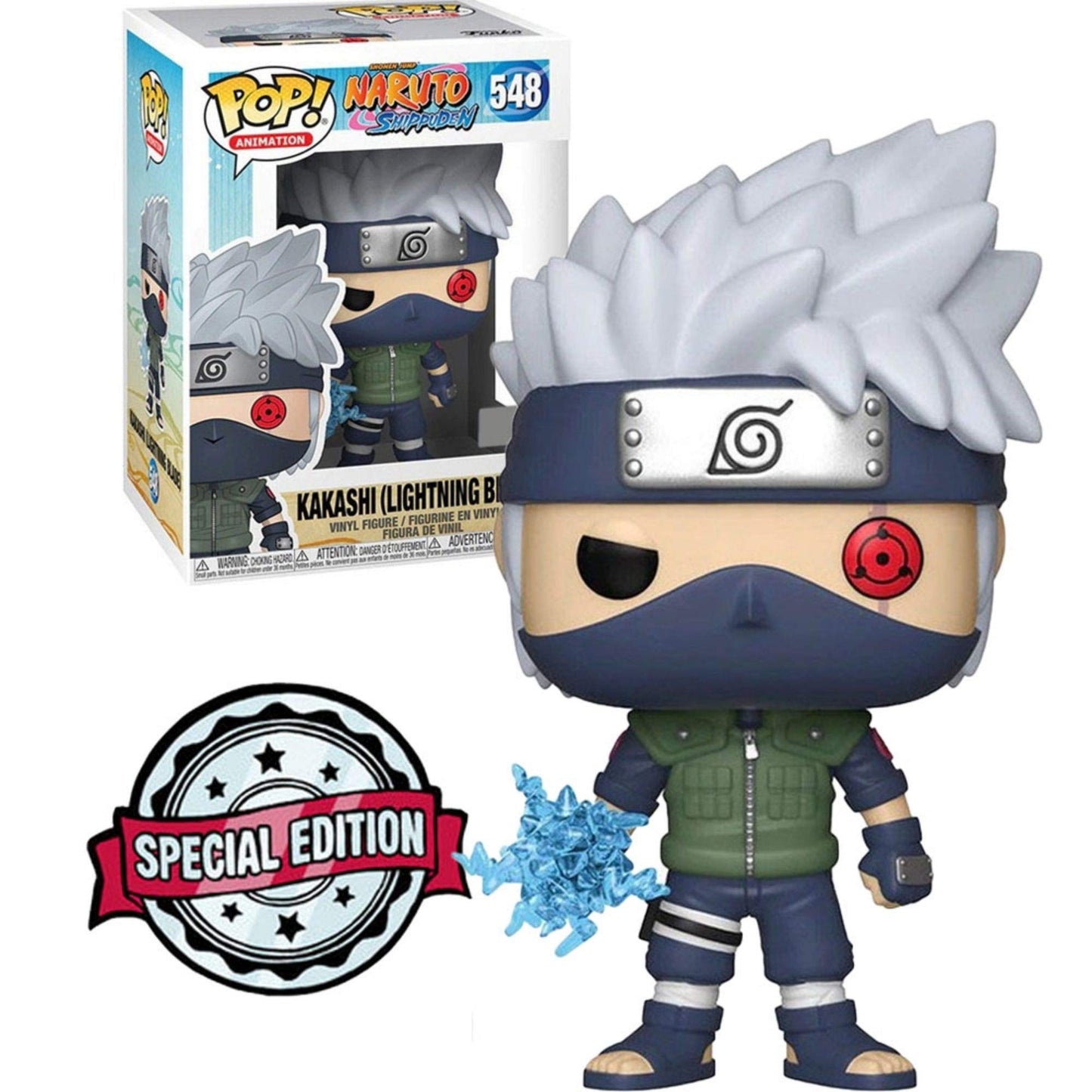 Funko Pop Animation: Naruto Shippuden - Kakashi with Lightning cutting edge Collectible Figure  Multicolor