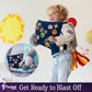 Easy Sew Space Pillow Kit with Planet Patches, Kids Telescope, Learn Astronomy Solar System, Make Your Own Plush Craft, Sewing K