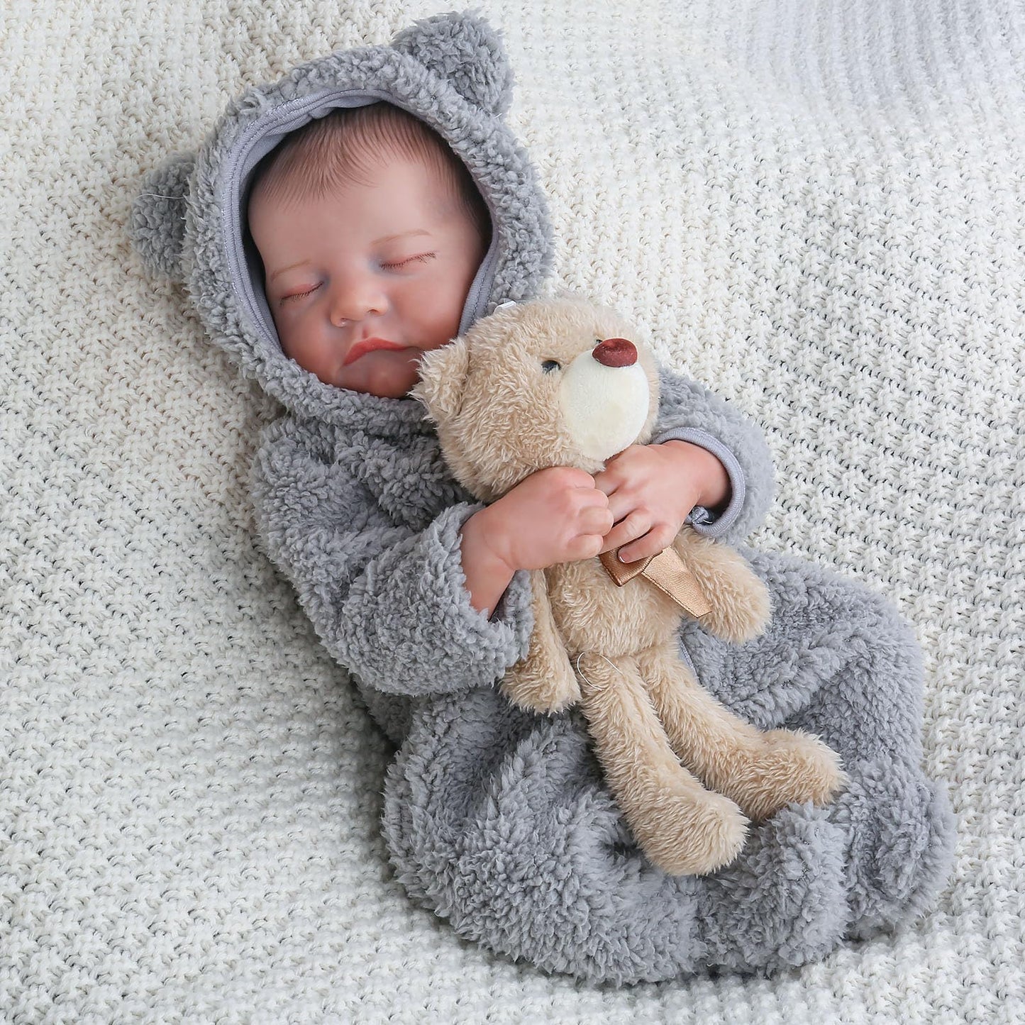 WOOROY Realistic Reborn Baby Dolls Boy - 18 Inch Real Life Full Vinyl Body Sleeping Dolls  Lifelike Poseable Newborn Baby Doll with Accessories  Ideal Gift Toy for Kids 3+