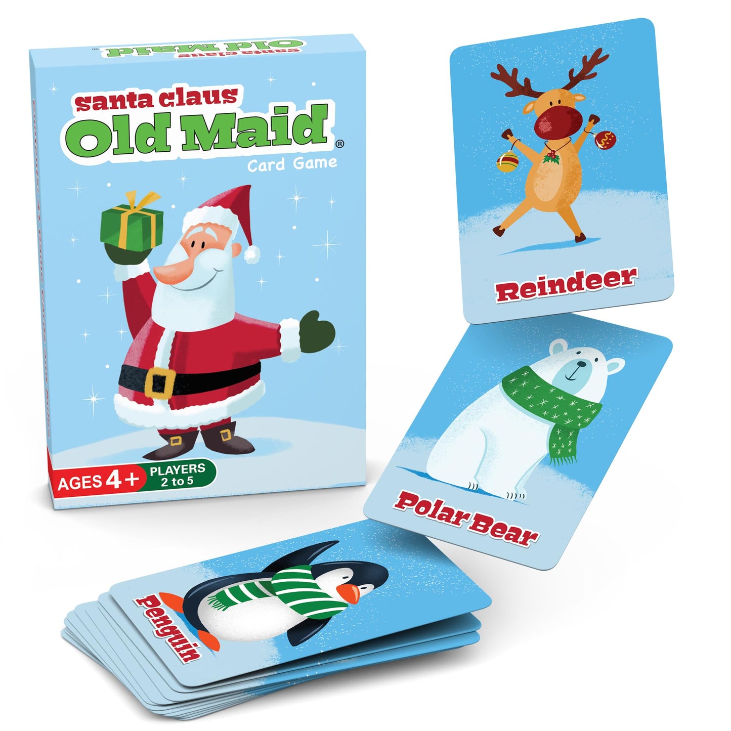 Arizona GameCo Santa Claus Old Maid Card Game – Fun Christmas Theme for Kids 4+, Classic Card Game, Perfect for Family Game Night
