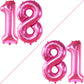 Katchon, Hot Pink 18 Balloon Numbers - 40 Inch | Pink 18Th Birthday Decorations For Girls | 18Th Birthday Balloons For Girls | Pink Number 18 Balloons | 18 Number Balloons, 18 Balloons For Birthday