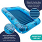 Aqua Inflatable Tanning Pool Lounger - Extra Large (80 X 56 In) - Premium Pool Float With Cupholders And Removeable Pillow For R