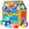 Blockaroo Magnetic Foam Bath Building Blocks - 50-Piece Trunk Set, Preschool Toys, Bathtub Toys, Sensory Toys, Engineering Toys For Kids 3-5