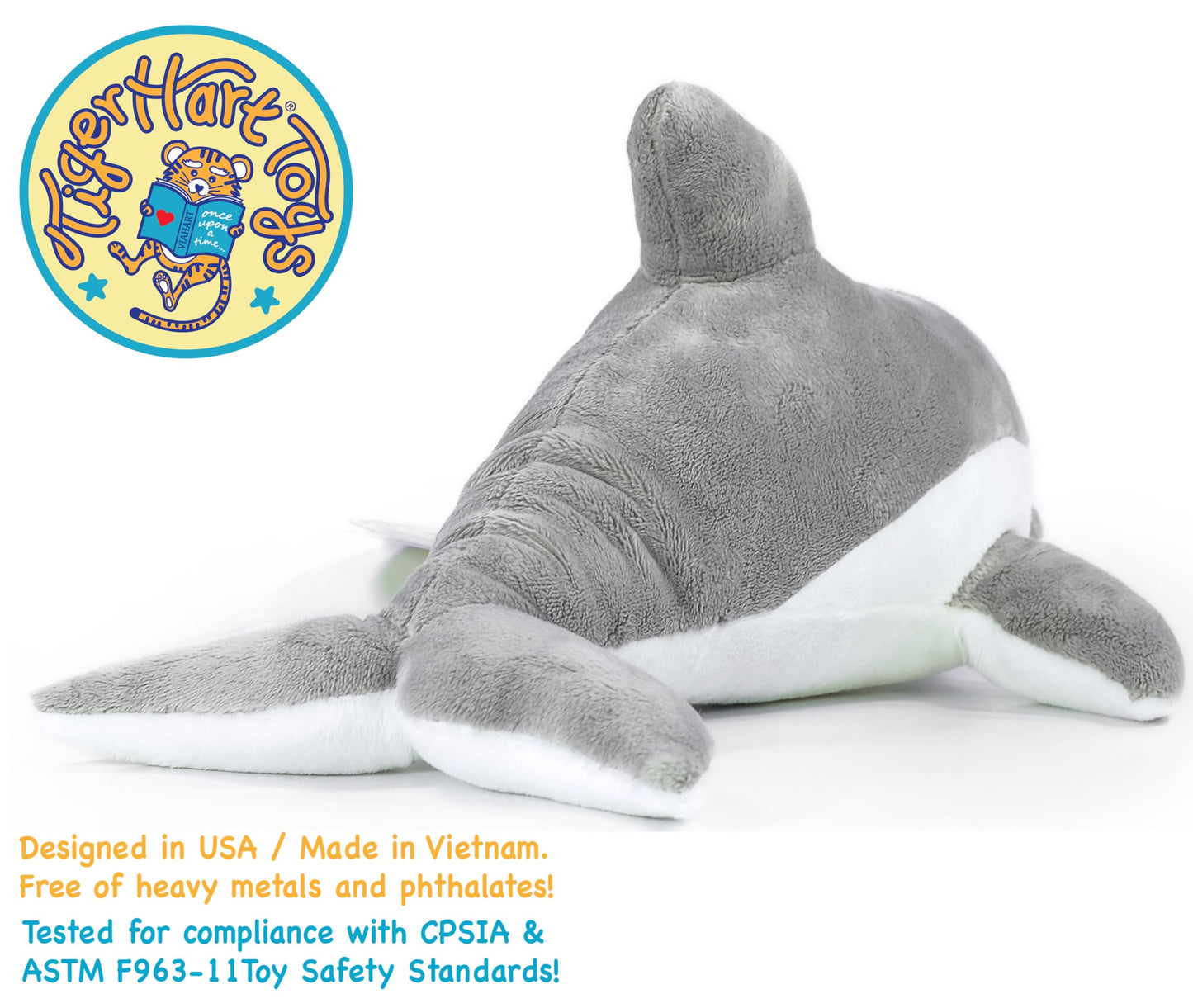 Tigerhart Dorian The Dolphin - 11 Inch Dolphin Stuffed Animal Plush