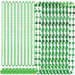 CAMIRUS 20Pcs St. Patrick's Day Shamrock, Irish Clover Green Bead Pendant, St. Patricks Day Metallic Shamrock Beaded for St. Pat