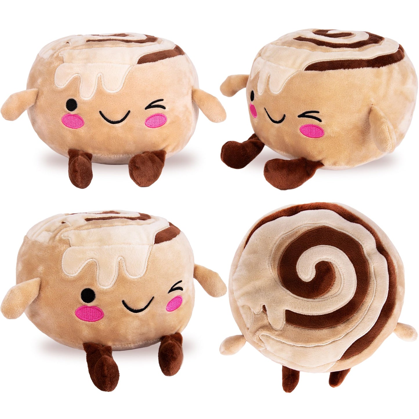 Artcreativity Kawaii Cinnamon Roll Stuffed Animal - Cute Plush - 9 Inch Cinnamon Plush With Plush Fabric And Soft Filling - Small Food Plushies For Kids - Toddler Stuffed Animals