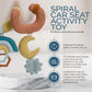 Itzy Ritzy Spiral Car Seat & Stroller Activity Toy - Stroller & Car Seat Toys For Ages 0 Months And Up - Hanging Toys Include Clinking Rings, Mirror And Textured Ribbons (Rainbow)