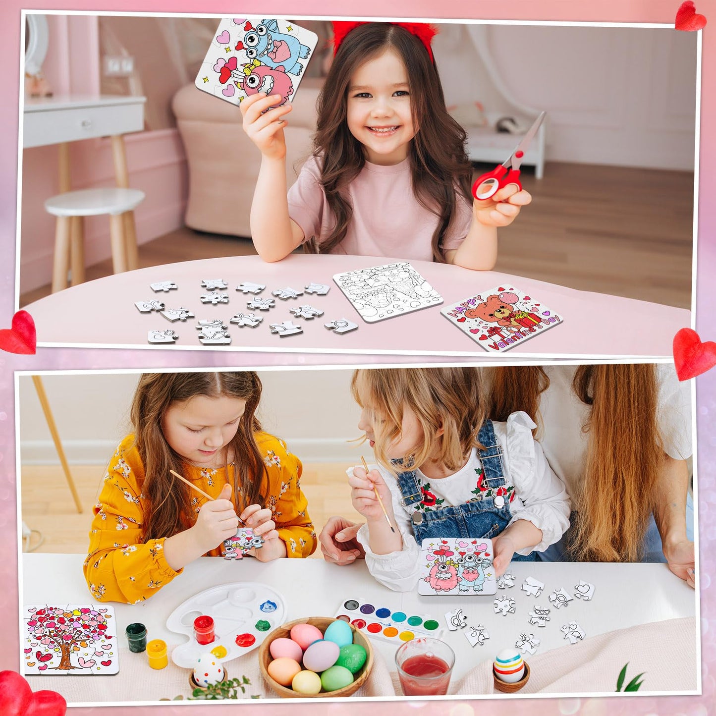 Realspring 24 Pack Color Your Own Jigsaw Puzzles For Kids Coloring Puzzles Diy Paper Jigsaw Party Favors Gifts Exchange Classroo