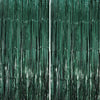 Voircoloria 2 Pack Retro Green Foil Fringe Backdrop Curtains, Tinsel Streamers Party Decorations, Fringe Backdrop, Door Shimmer 