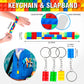 Empire Party Supply 60 Pcs Building Blocks Party Favors For Kids, Set Of 12 Brick Style Keychain Wristband Treat Bag Straws Stickers For Building Blocks Birthday Party Supplies