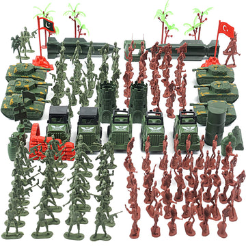 Amor Present 307 Pcs Army Men Military Playset, Army Toys Soldier Playset Plastic Toy Soldiers Figures And Accessories With Vehicles, Aircraft, Tanks, Missiles