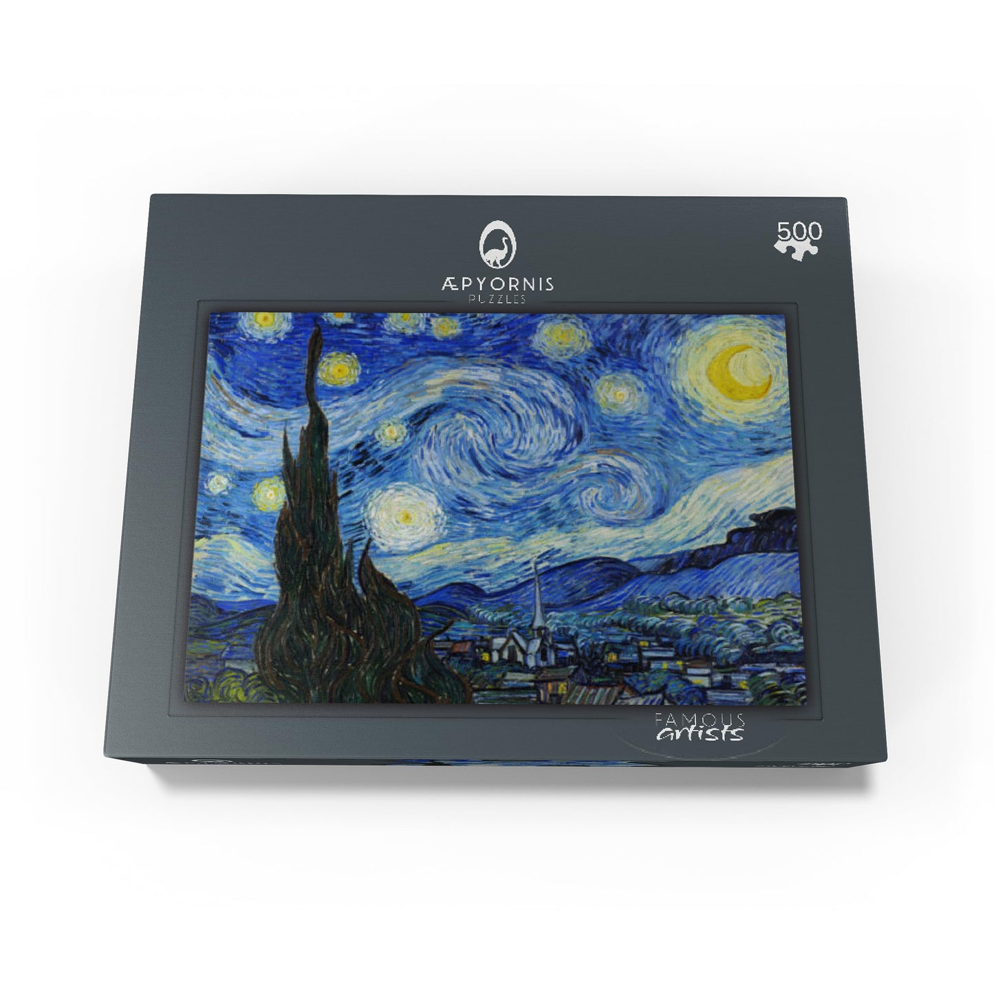 MyPuzzle The Starry Night 1889 by Vincent Van Gogh - enhanced 500 Piece Jigsaw Puzzle for mature-themeds