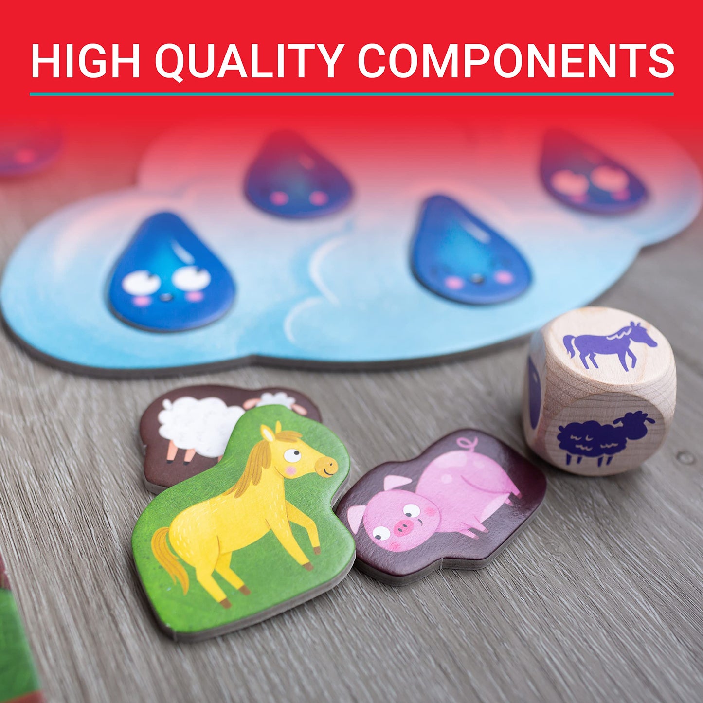 Ravensburger Rainy Ranch Cooperative Game for Toddlers - Cardboard, Skill Development, Imagination, Model 20939