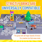 Strictly Briks Compatible With Lego Building Blocks Road Plates 10' X 10', 4 Pack Brick Baseplates For City Road, Street, Race Track, Classic Size (2 Straight + 1 Curved + 1 Intersection)