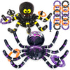 Max Fun Halloween Ring Toss Games For Kids, 2 Pack Inflatable Spiders Set Halloween Party Favor Supplies Holiday Carnival School Decoration Outdoor Indoor Spooky Creepy Game